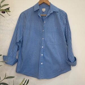 A New Day Blue & White Striped Button-Up Shirt – Size XS